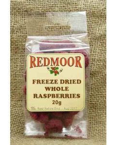 FREEZE DRIED WHOLE RASPBERRIES 20G