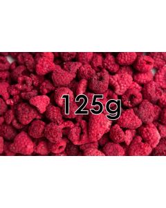 FREEZE DRIED WHOLE RASPBERRIES 125G