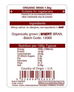 BRAN (WHEAT) ORGANIC 1.5KG