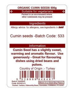 CUMIN SEED 500G(ORGANIC)