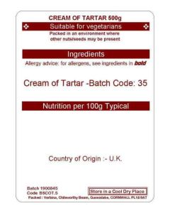 CREAM OF TARTAR 500G