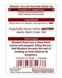 MUSTARD YELLOW SEED 50G (ORGANIC)