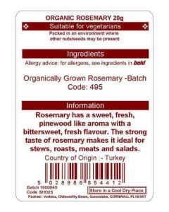 ROSEMARY CUT 20G (ORGANIC)