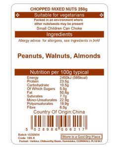 CHOPPED MIXED NUTS 250G