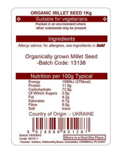 MILLET HULLED ORG.  1KG