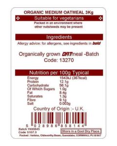 OATMEAL MEDIUM ORG 3KG