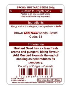 MUSTARD SEEDS BROWN/BLACK 500G