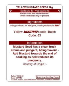 MUSTARD SEEDS YELLOW KG