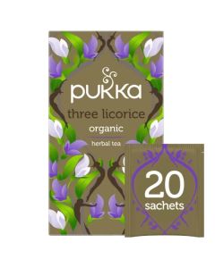 PUKKA THREE LICORICE TEA BAGS 4 X 20