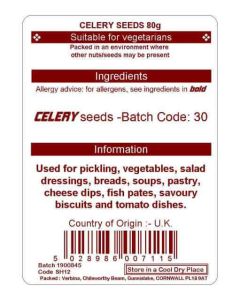 CELERY SEEDS 80G