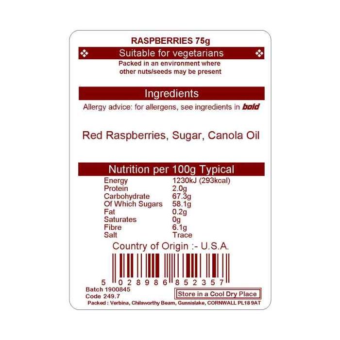 RASPBERRIES 75G