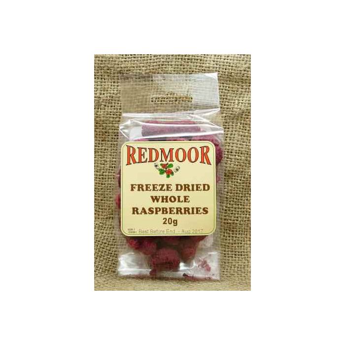 FREEZE DRIED WHOLE RASPBERRIES 20G