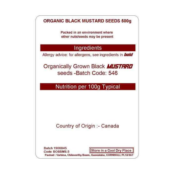 MUSTARD BLACK SEED 500G(ORGANIC)