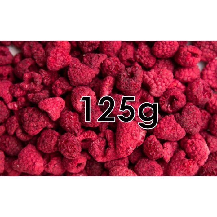 FREEZE DRIED WHOLE RASPBERRIES 125G