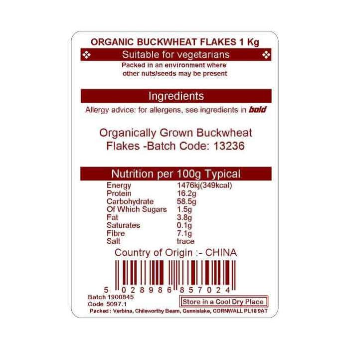 BUCKWHEAT FLAKES ORG. 1 KG