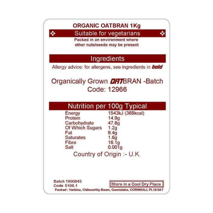 OAT BRAN ORG 1KG