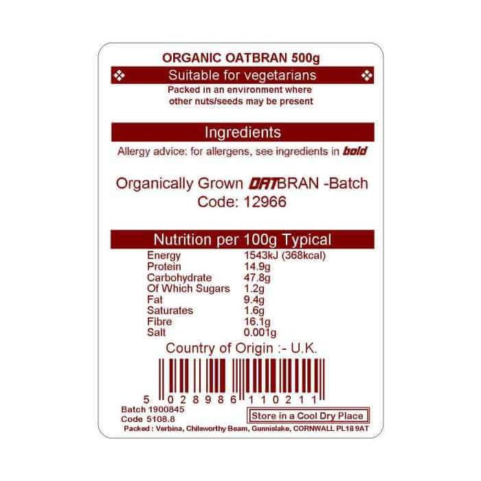 OAT BRAN ORG 500G