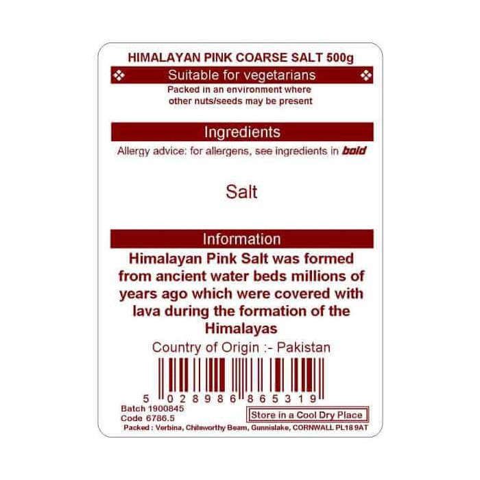 HIMALAYAN COURSE PINK ROCK SALT 500G