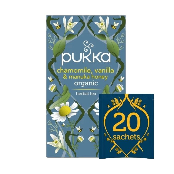 PUKKA CHAMOMILE  VANILLA & MANUKA HONEY TEA BAGS 4 X 20