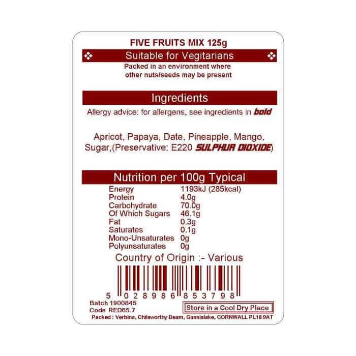 REDMOOR 5 FRUITS MIX 125G