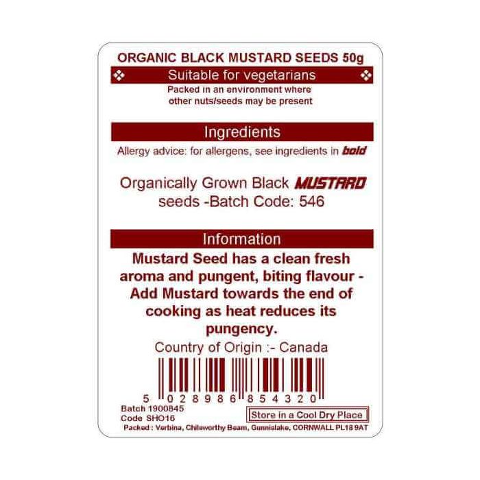 MUSTARD BLACK SEED 50G (ORGANIC)