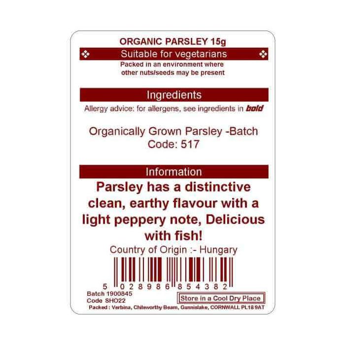 PARSLEY 15G (ORGANIC)